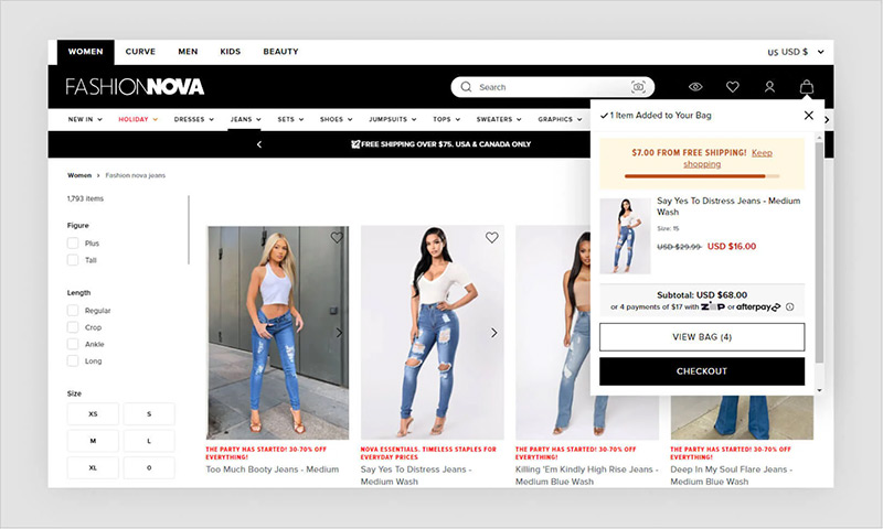 Shopify 웹사이트 예시 2